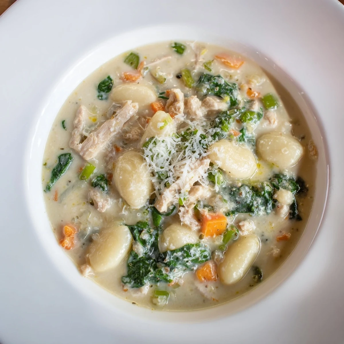 Here are the 3 ALT image texts for Creamy Chicken Gnocchi Soup: