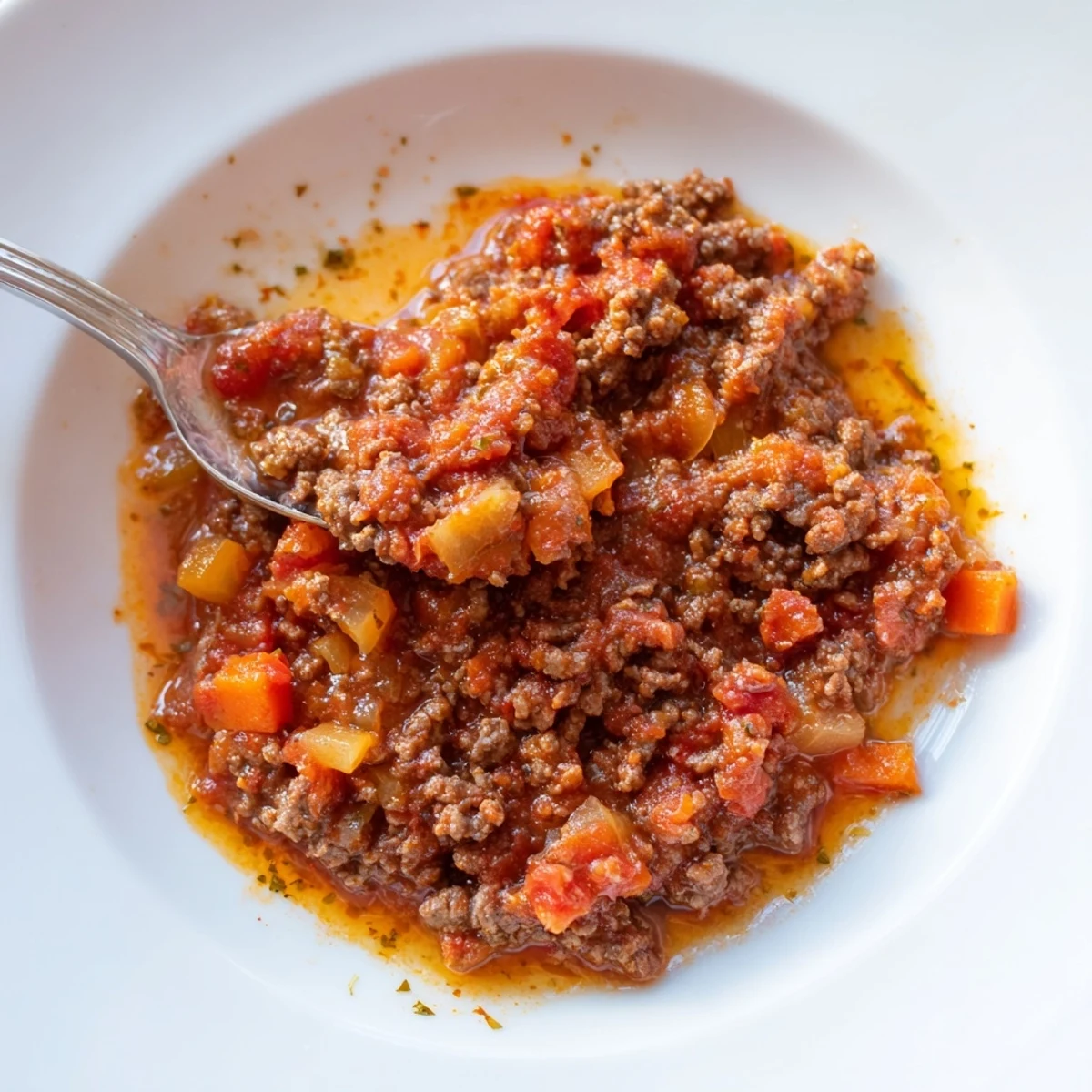 A steaming bowl of Classic Savory Beef Mince, ready to be ladled over fluffy rice.