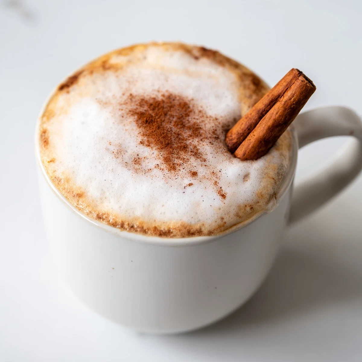 This homemade spiced chai tea latte swirls with warm spices and is perfect for chilly days.