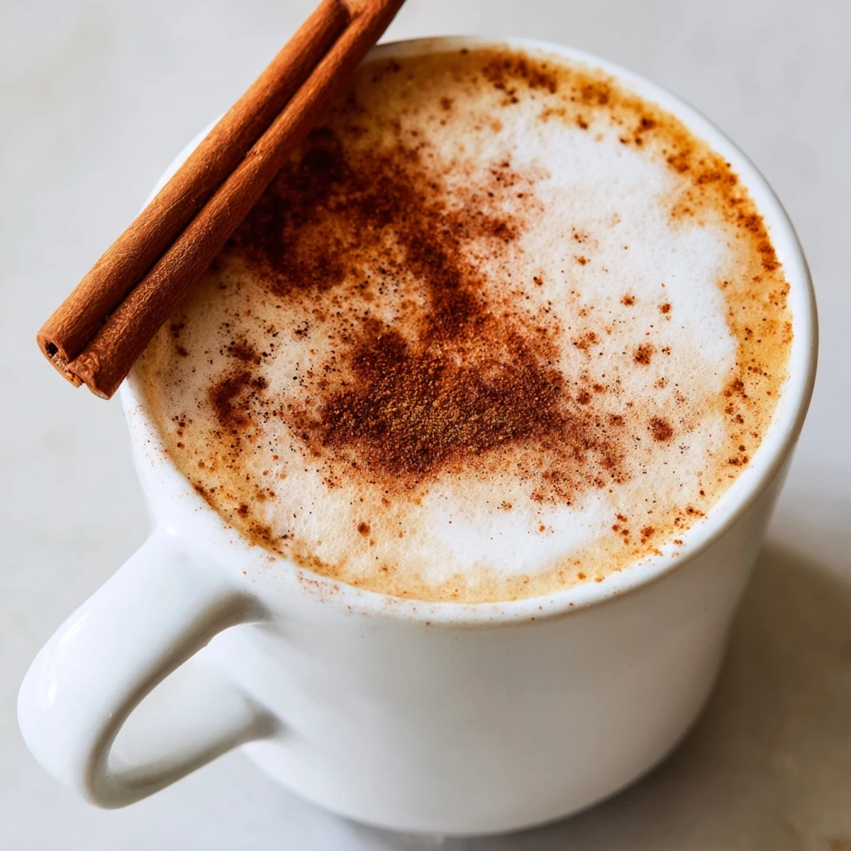 Enjoy a cozy moment with this flavorful spiced chai tea latte, served warm and creamy.