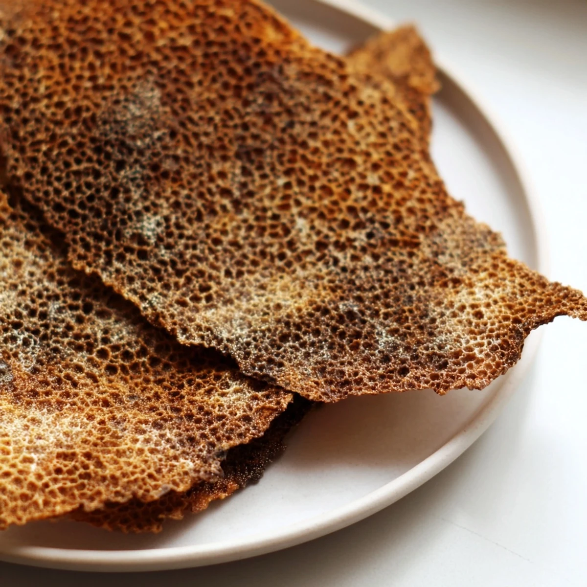 Golden-brown crispy taco shell, a versatile base for sweet and savory fillings, ready to be enjoyed.