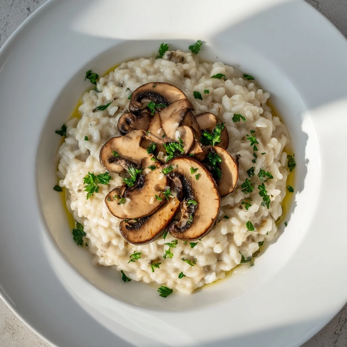 Cremiges Pilzrisotto mit Trüffelöl