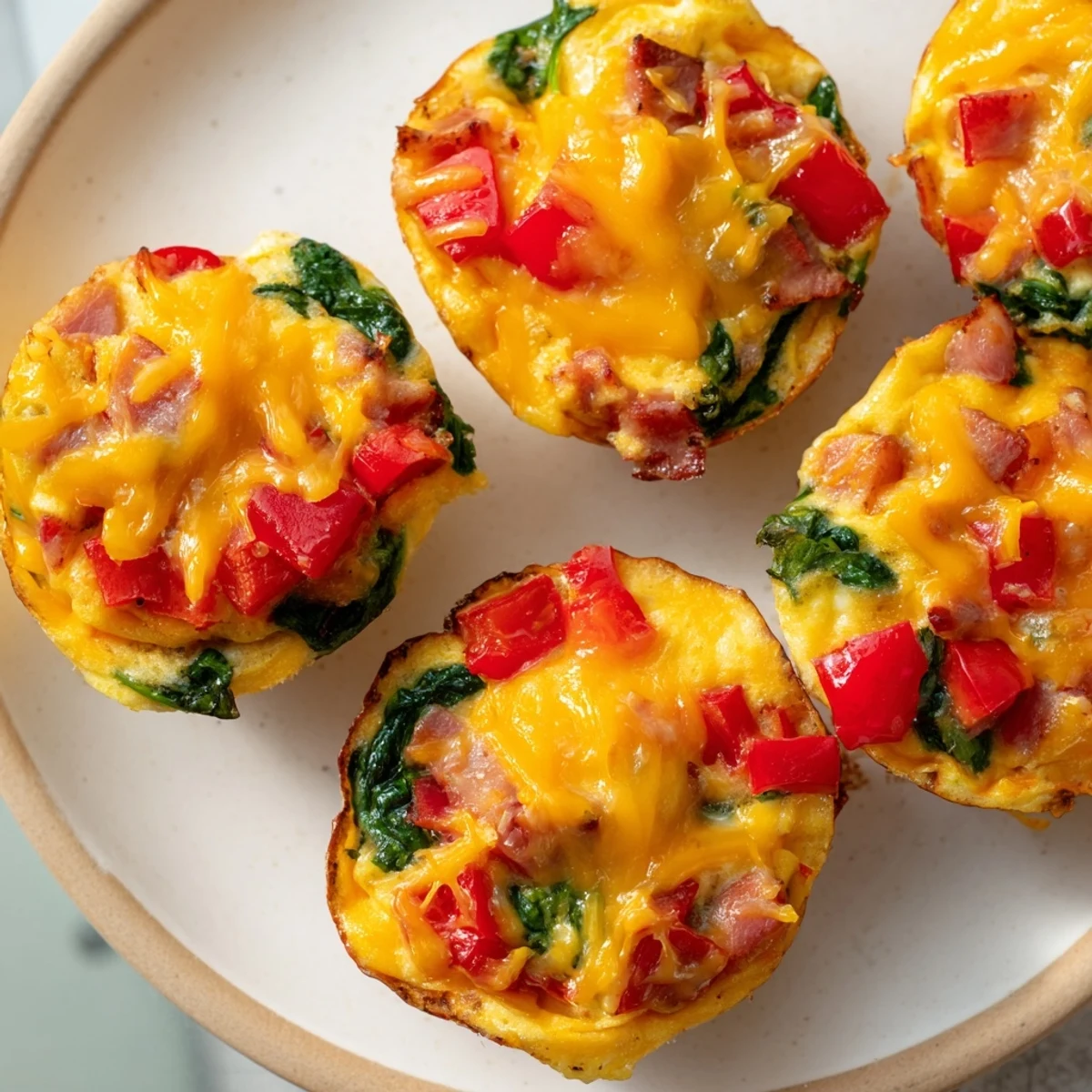 Freshly baked Baked Egg Cups, steaming and ready to serve for a quick, healthy meal.