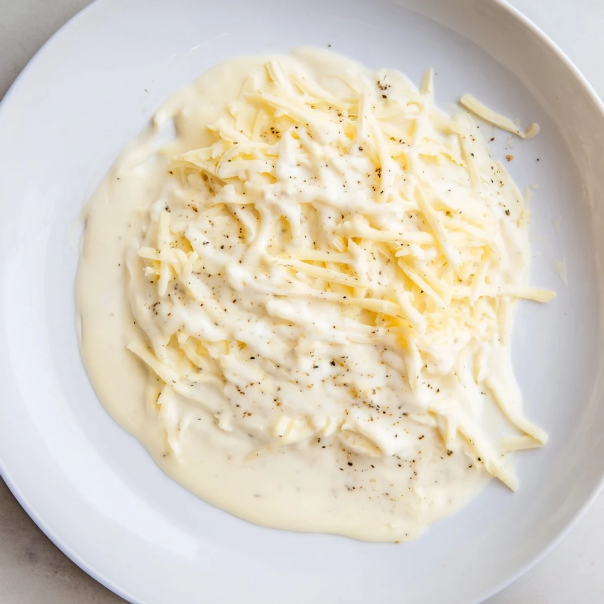 Golden, creamy cheese sauce coats pasta, a delicious vegetarian comfort food meal.