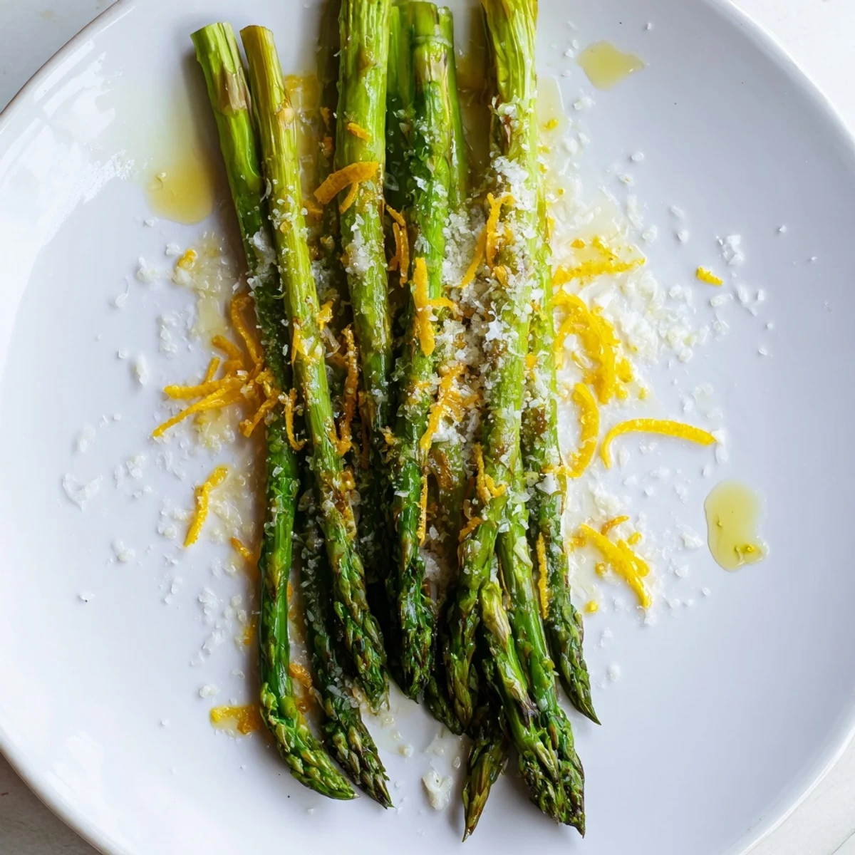 Gerösteter Spargel Parmesan Zitrone