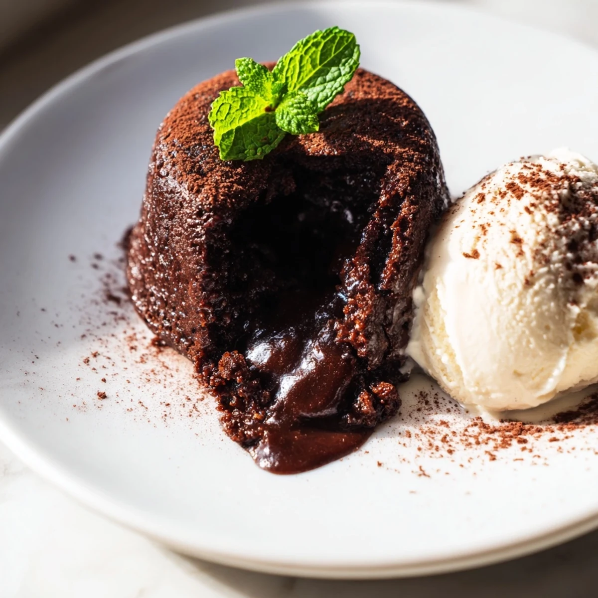 Schokoladen Lava Kuchen Vanille