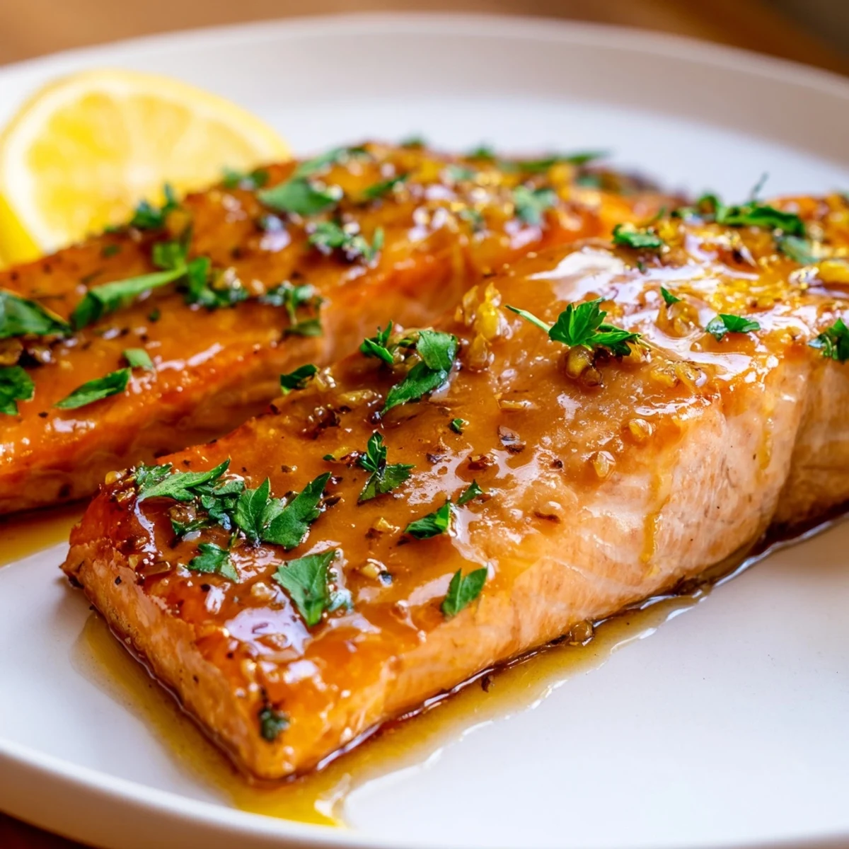 Gebackener Lachs mit Glasur