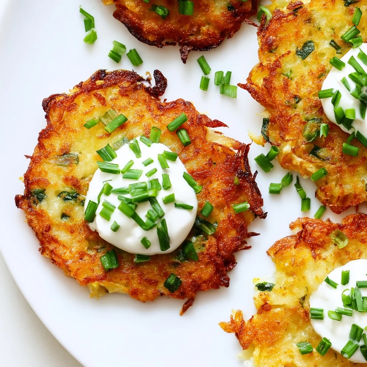 Warmes Beilagenrezept: Potato Cakes mit saurer Sahne und frischen Scallions für den US-Supper-Tisch.